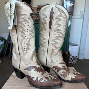 Dan Post Cowboy Boots Sz 8 Tan Brown